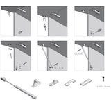 thumbnail of Kompressionsfeder Gasdruckdämpfer Klappenträger Klappenhalter Gasfeder Anthrazit 60N