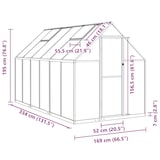thumbnail of Helloshop26 - Invernadero de tienda para plantas flores y verduras con estructura de base 334 x 169 x 195 cm aluminio antracita 02_0044501