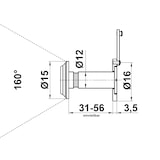 thumbnail of Türspion Messing Schwarz Türgucker – einfache Montage klare Durchsicht 160°