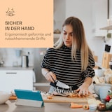 thumbnail of Kitano 8tlg. Messer-Set mit Block 7 Messer Stahl edler Holzblock Eiche