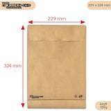 thumbnail of Lot de 50 Enveloppes kraft 120g à soufflets C4 - gamme Courrier+