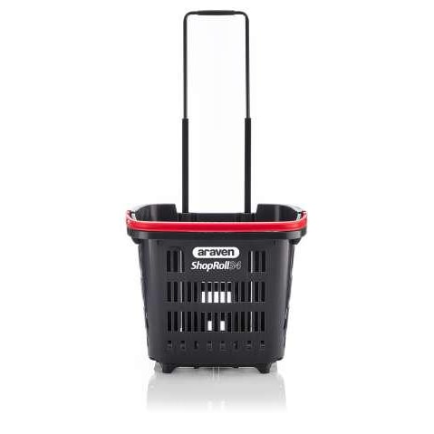 Panier à roulettes vertical supermarché superette magasin empilable 465x353x404 SHOPROLL 34 LITRES