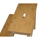 thumbnail of Tritthocker HWC-B87, Stufenhocker Trittbank Holzhocker, Bambus 43x47x38cm