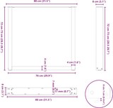 thumbnail of vidaXL Esstischbeine U-Form 3 Stk. Naturstahl 80x(72-73) cm Stahl