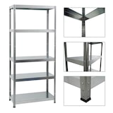 thumbnail of PROREGAL Étagère charge lourde STEEL EAGLE | HxLxP 180x80x40cm | 130kg par niveau | Galvanisé | Étagère robuste de Garage, Atelier