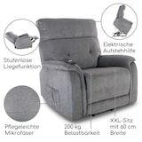 thumbnail of Fernsehsessel Aufstehhilfe, XXL-Relaxsessel, Liegefunktion, 200 kg Belastbarkeit, XXL-Sessel , Schlaffunktion, Mikrofaser, Dunkelgrau, Raburg Samson