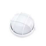 thumbnail of Aplique redondo de aluminio con rejilla BLANCO E27