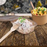 thumbnail of 50x Feinkostbecher mit fixem Deckel Ripboxx Tiny klar PP 127x108x63mm 375ml