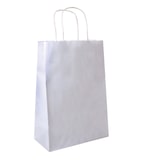 thumbnail of MONOUSO - Bolsa Papel Kraft Blanca con Asas 90g/m² 32+16x43cm (250 Uds)