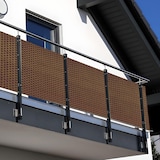 thumbnail of NYVI Polyrattan Balkon Sichtschutz Privafence - Balkonbespannung - UV-fest, Witterungsbeständig, Blickdicht 300x90 cm Honig