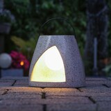 thumbnail of LED Solar Laterne 19,5cm beige Kugellampe im Stein Solarleuchte Gartenleuchte