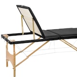thumbnail of 3 Zonen Massageliege mit Polsterung und Holzgestellschwarz