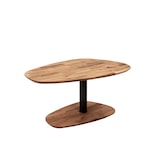 thumbnail of Vierhaus Couchtisch Platte Wildeiche massiv keilverzinkt und geölt, höhenverstellbar, Metall Anthrazitmetallic lackiert, rollbar