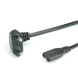thumbnail of ROLINE Netzkabel Euro-Stecker (abgewinkelt) auf C7, 2pol., schwarz, 1,8 m