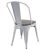 thumbnail of Décoshop26 - Chaise de salle à manger style industriel factory métal gris et assise en bois 04_0002024