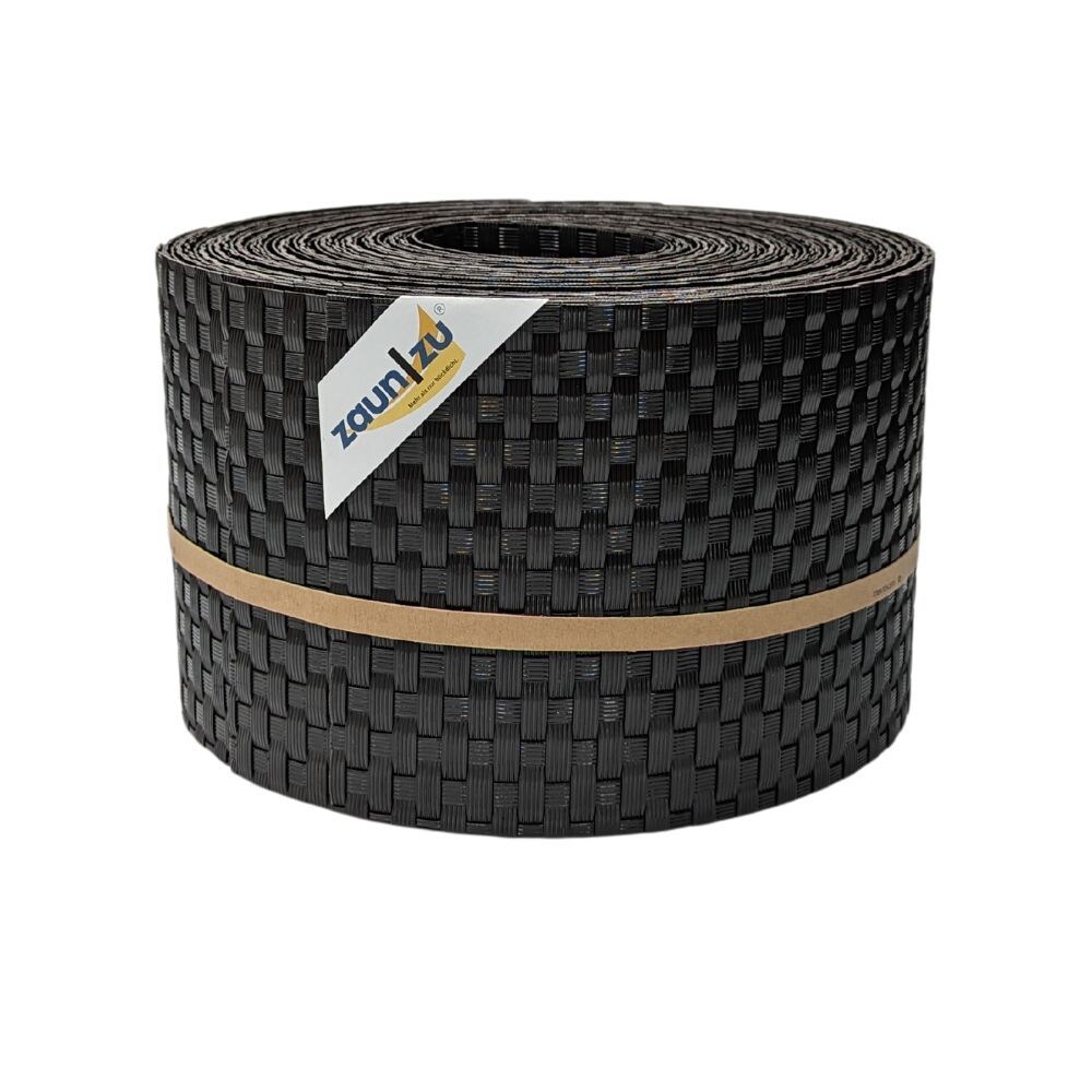 zaun|zu Sichtschutz Rattan für Doppelstabmatten UV-beständig Dunkelbraun 10x 2,55m
