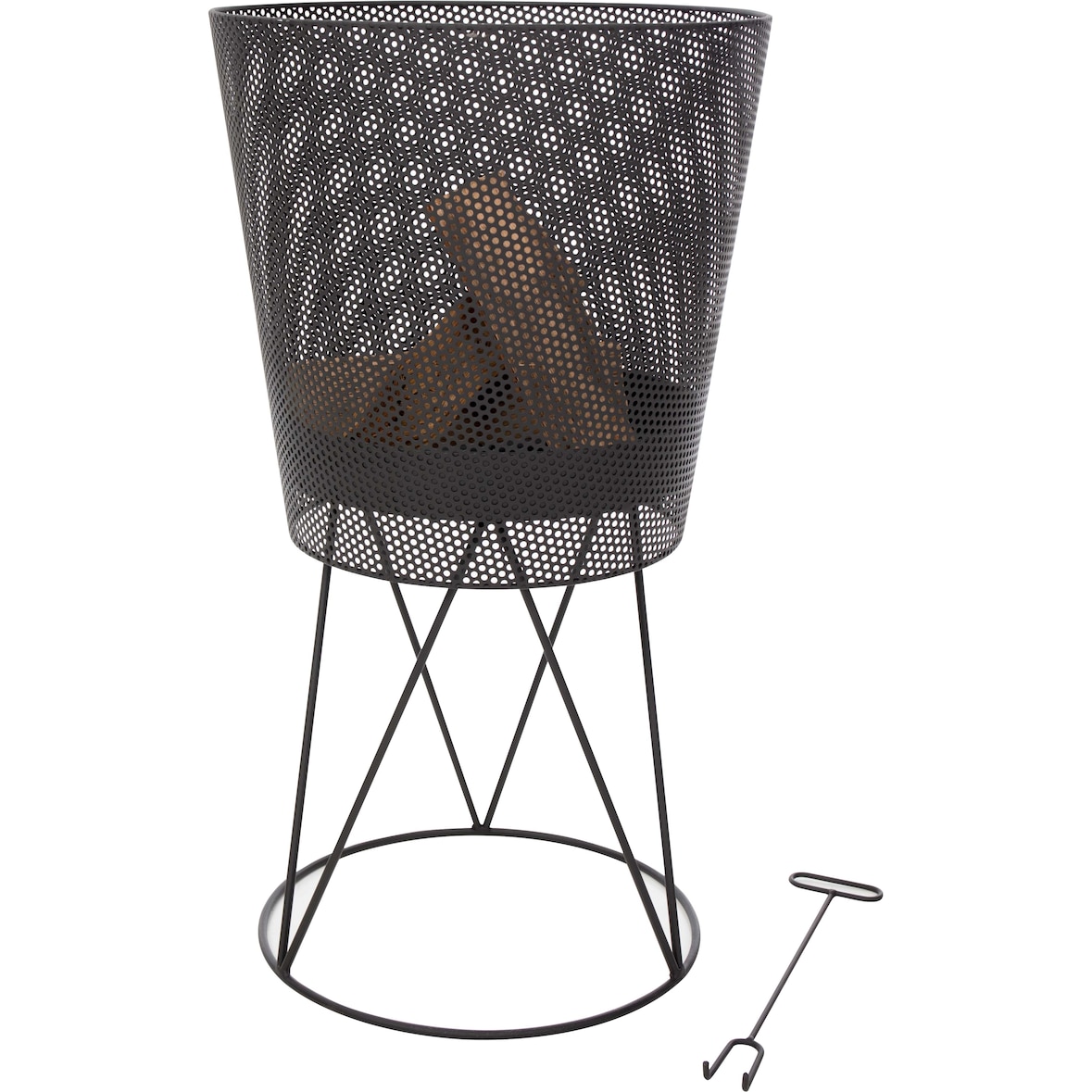 Braciere RedFire Amarillo – metallo con rivestimento nero – Ø44,5 cm, altezza 80 cm – nero