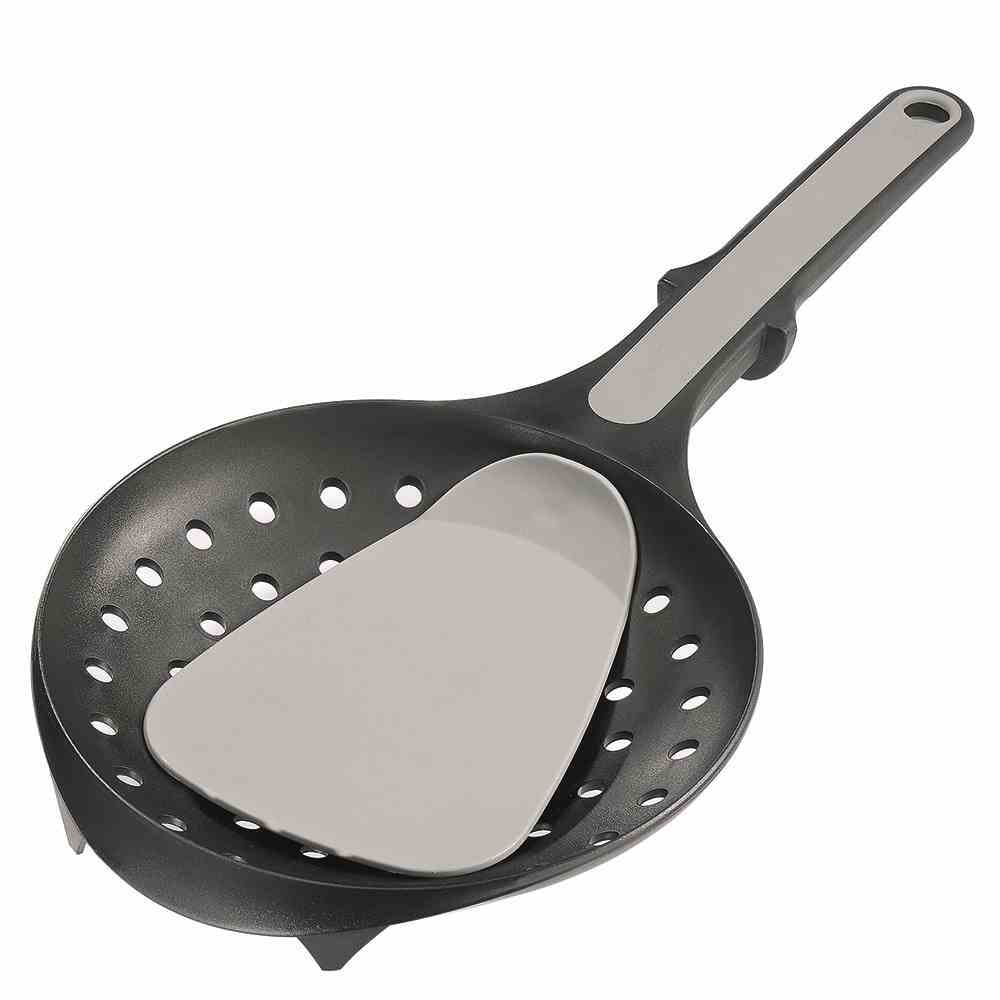 GEFU   Spätzlelöffel mit Schaber schwarz/grau