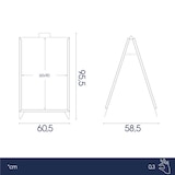 thumbnail of Danieli - Espositore da Terra Con Maniglia per Cartelloni Pubblicitari 60x90 cm. Supporto Bifacciale per Pannello Pubblicitario a Pavimento