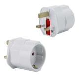 thumbnail of Intirilife 4x Steckdosen Adapter in WEISS - 4er Set UK Typ G auf EU Schuko Stromadapter Reisestecker für z.B. UK, Irland, Singapur, Malaysia