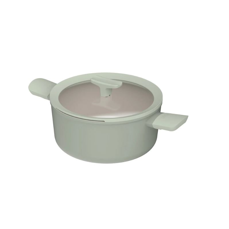 Casseruola antiaderente con coperchio balance sage verde salvia 24x11,50cm