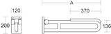 thumbnail of pba 01 Stützklappgriff, Armpolster 700mm aus Nylon