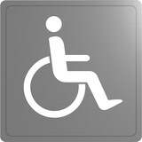 thumbnail of Delabie Wand Symbol Behinderten-WC Edst. 1.4301 sat (ex-0011370000)