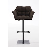 thumbnail of Banco de bar Damaso com revestimento em tecido marrom/preto