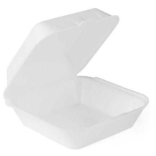 300 Burgerboxen Hamburgerboxen XL XPS 185 x 185 x 80 mm weiß laminiert