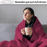 thumbnail of Kuscheldecke Bordeaux 220x240 cm Wolldecke Fleece extra weiche Wohndecke Sofa