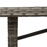 thumbnail of vidaXL Gartentisch mit Glasplatte Grau 190x80x75 cm Poly Rattan
