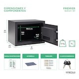 thumbnail of ARREGUI Premier 16501-S1 Caja Fuerte de Acero con Cerradura Electrónica, Caja de Seguridad con Código, con Llave de Emergencia, 20 x 31 x 20 cm, 9L