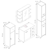 thumbnail of Badkamermeubelsets Zalo H. 180 x L. 140 x P. 30 cm Wit