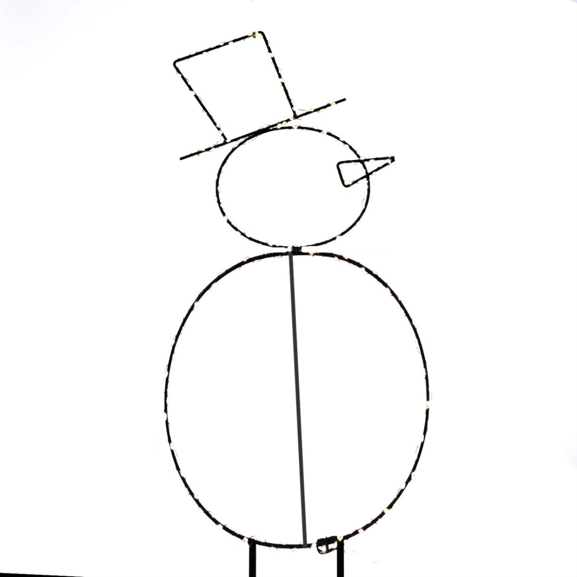 LED Gartenstecker Schneemann Silhouette 250LED H: 77cm Weihnachtsdeko Gartendeko