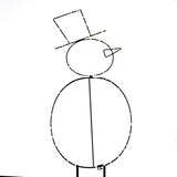 thumbnail of LED Gartenstecker Schneemann Silhouette 250LED H: 77cm Weihnachtsdeko Gartendeko