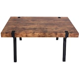 thumbnail of Table à manger HWC-L54, Table de cuisine Table de salle à manger, métal industriel 150x90cm ~ chêne sauvage foncé