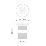 thumbnail of Bonde à écoulement libre à grille chromée - sans trop plein LISON
