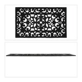 thumbnail of Relaxdays Fußmatte Gummi, 45 x 75 cm, wetterfest, rutschfest, Fußabtreter Ornamente, Türvorleger innen & außen, schwarz