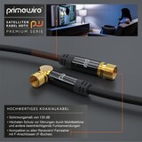 thumbnail of Primewire SAT-Kabel, Koax, F-Stecker, HDTV SAT Koax Kabel 90° gewinkelt, 4fach Schirmung, 135dB, 75Ohm - 0,5m