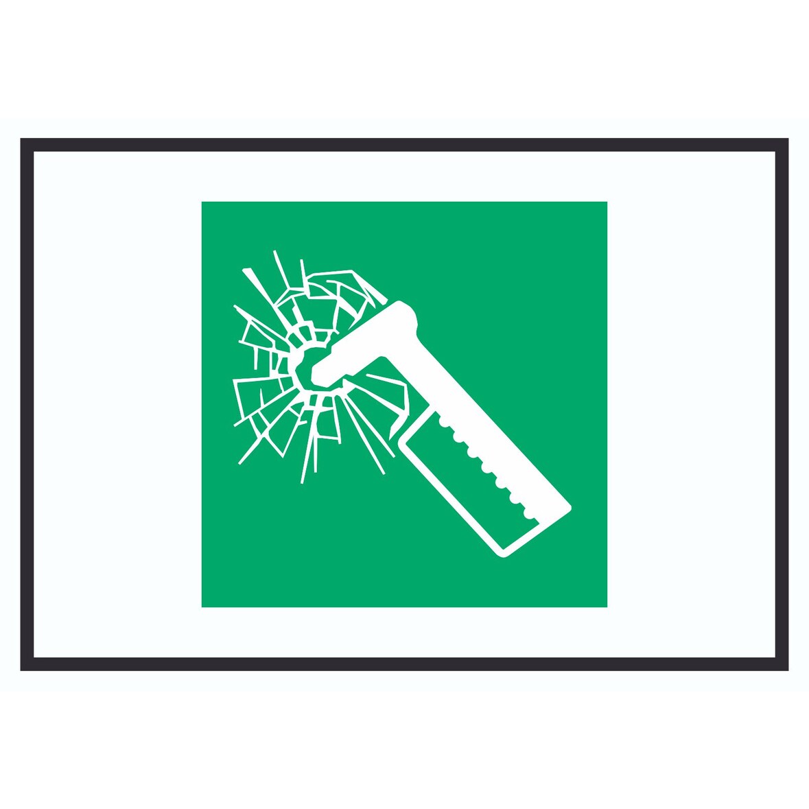 Notfallhammer Symbol A0 (841x1189mm) Schild