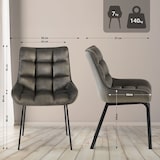 thumbnail of Chaise de salle à manger Saranda Anthracite/Velours
