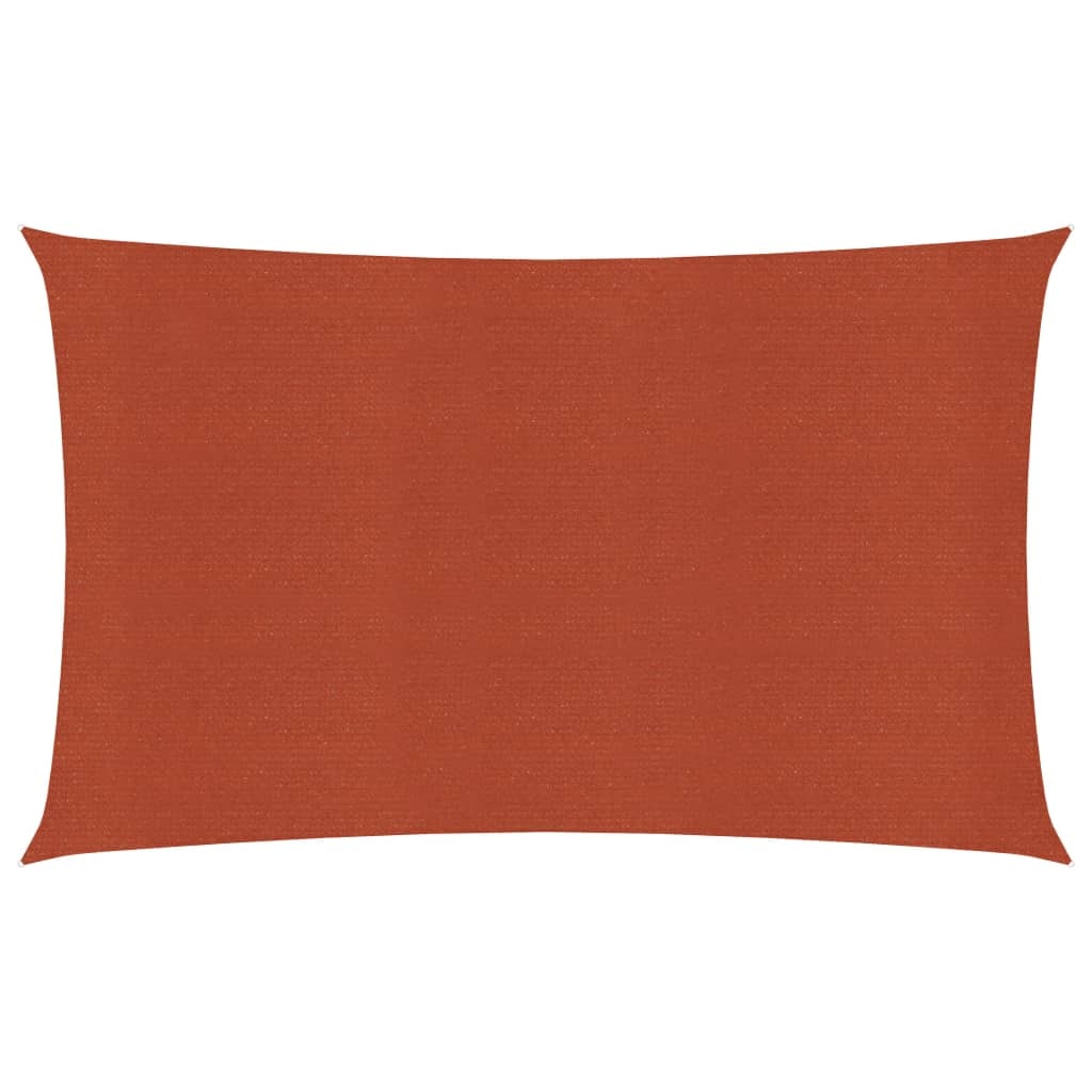 Voile d'ombrage 160 g/m² Terre cuite 3x6 m PEHD Modèle Patio Upsilon