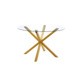 thumbnail of Mesa Redonda de Cristal Templado Aurora 120cm. Comedor o Cocina, Cambria