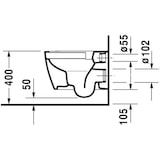 thumbnail of ME by Starck Wand-WC Compact Rimless tief, 370 x 480 mm  weiß
