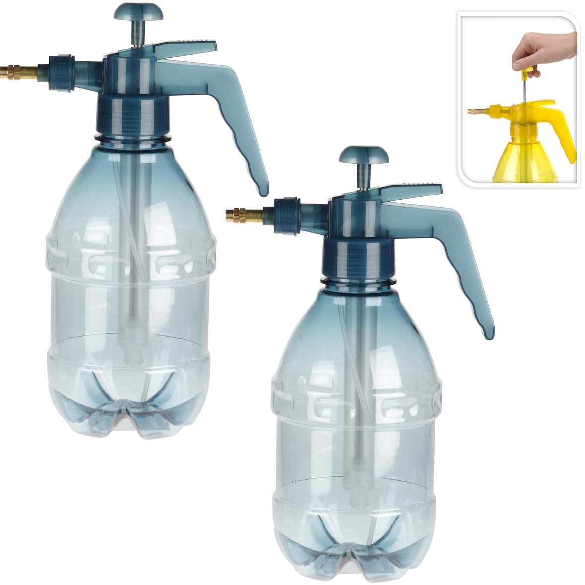 2x Pflanzensprüher Drucksprüher Pumpsprüher Sprühflasche 1,5 Liter Blau