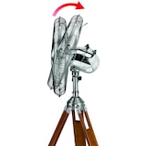thumbnail of Tarrington House Ventilateur sur pied SF1223W, métal / bois, Ø 39 x 127 cm, 3 vitesses, avec trépied, argent / marron
