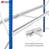 thumbnail of PROREGAL Weitspannregal MAXIMUS Pro | Grundregal | HxBxT 200x175x50cm | 6 Ebenen | Spanplatten-Fachboden | Fachlast 770kg | Lichtblau/Lichtgrau