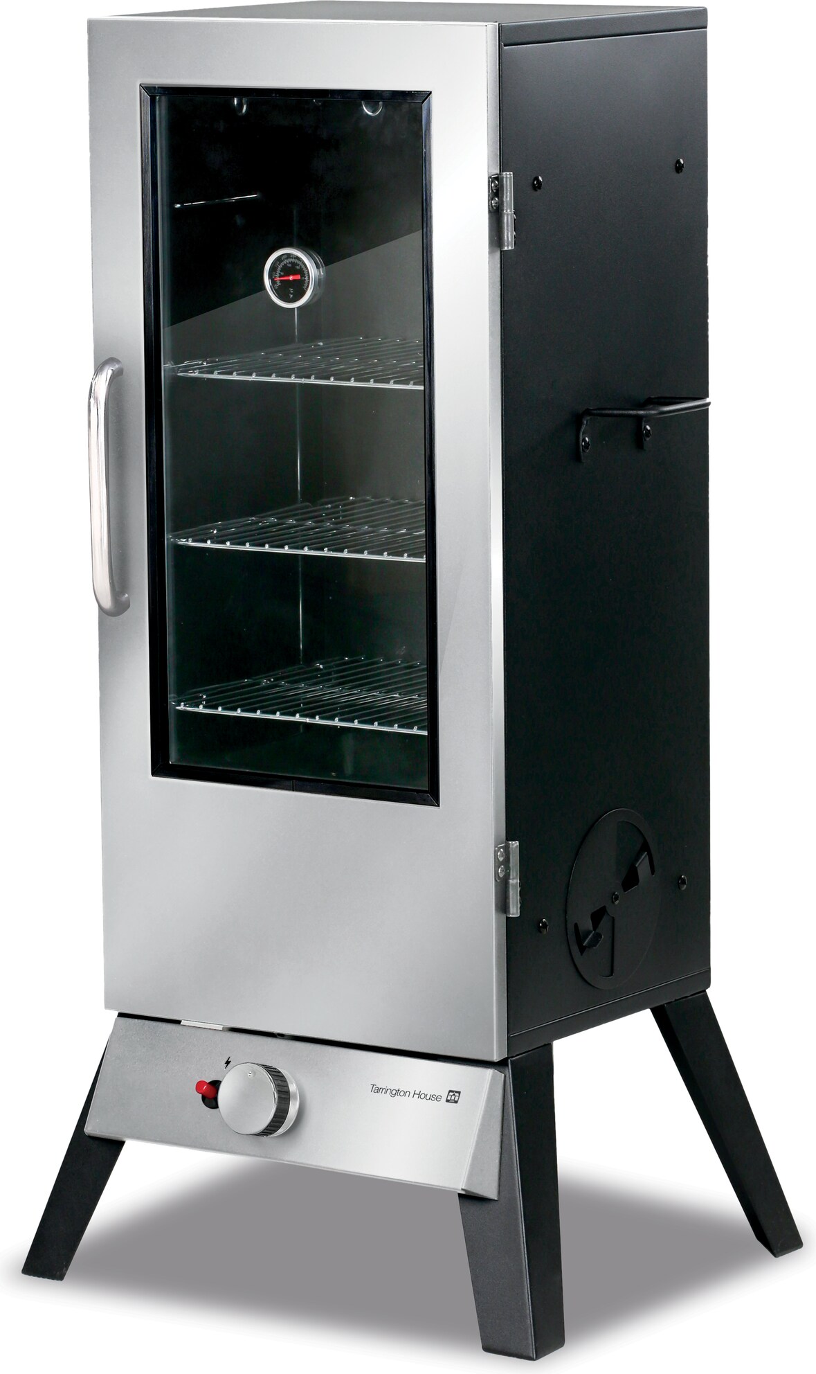 Tarrington House Cranbrook gas rookoven, roestvrij staal, 55 x 51 x 110 cm, 1 hoofdbrander (4,5 kW), zwart/zilver