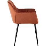 thumbnail of Juego de 4 sillas de salón Emia en terciopelo Marrón/Terciopelo