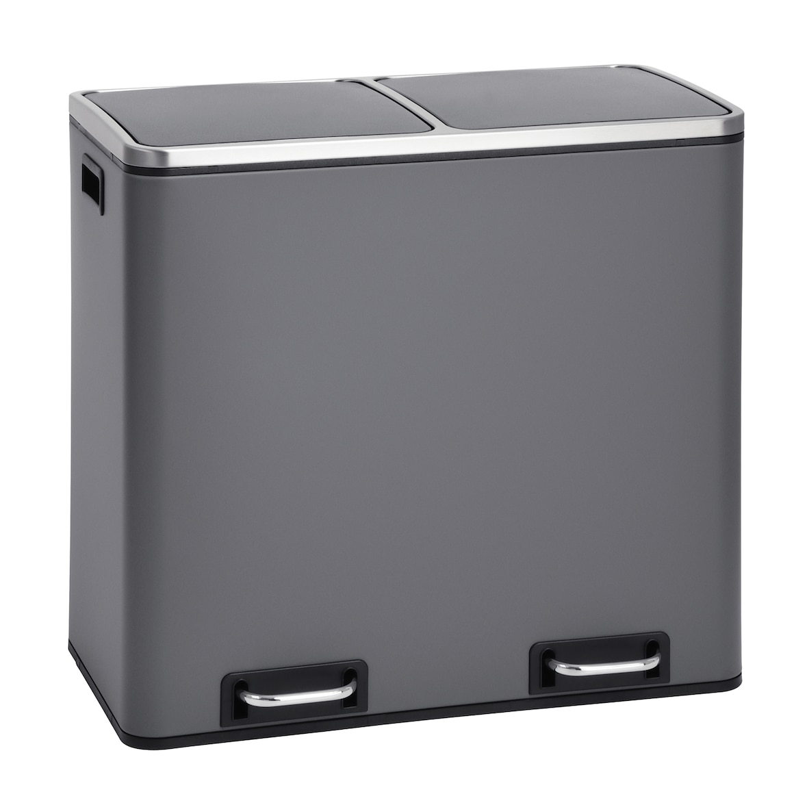 SVITA TM2X24 Mülleimer Papierkorb 48L Abfalleimer Mülltrennung Grau